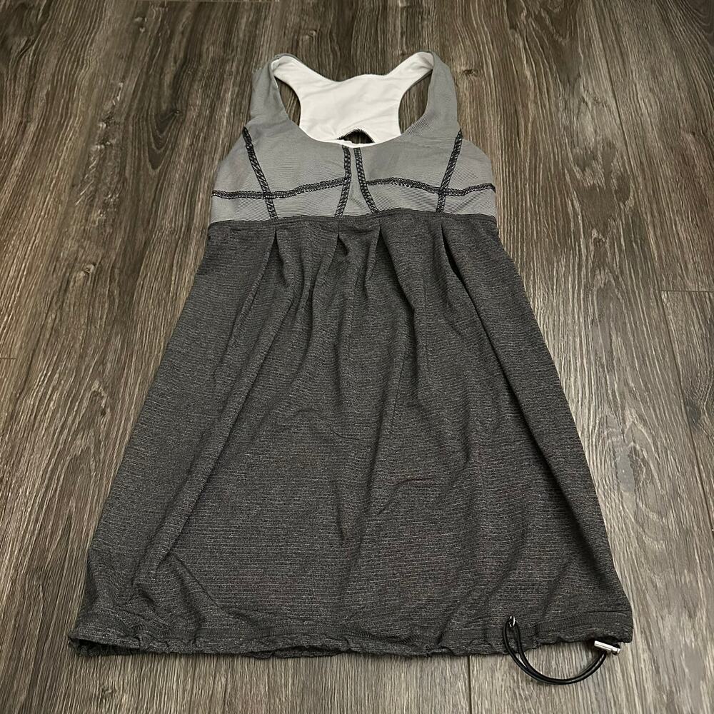 Lululemon Run: Your Heart Out Tank Heathered Black / White Black Microstripe 4